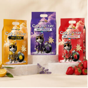 dust free clumping cat litter packaging