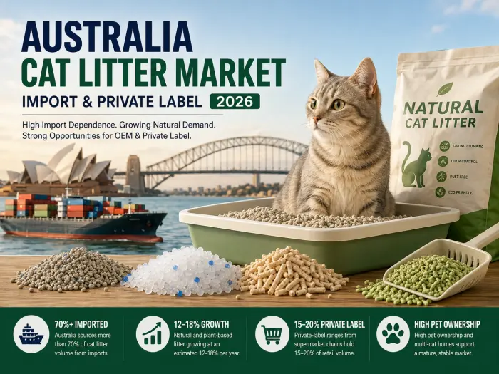 Australia cat litter market 2026 with import and private label opportunities