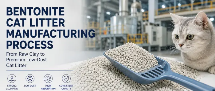 Bentonite Cat Litter Manufacturing Process From Raw Clay to Premium Low-Dust Cat Litter