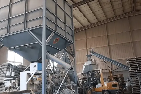 Modern cat litter manufacturing facility with automated production lines