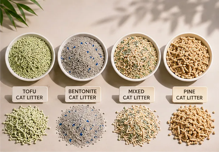 Comparison of tofu cat litter, bentonite cat litter, mixed cat litter and pine cat litter for cat litter business startups