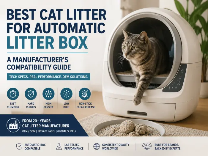 Best cat litter for automatic litter box with self-cleaning device and compatibility guide for clumping litter performance