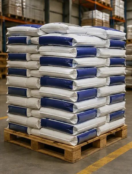 Bulk low dust cat litter bags prepared for private label supply