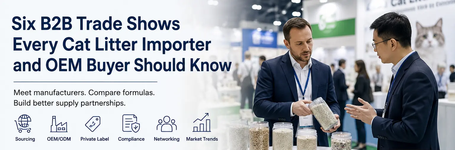 B2B pet trade show for cat litter sourcing and OEM suppliers