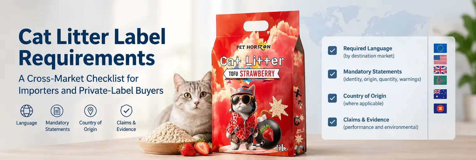 Cat litter label requirements checklist for importers and private-label buyers