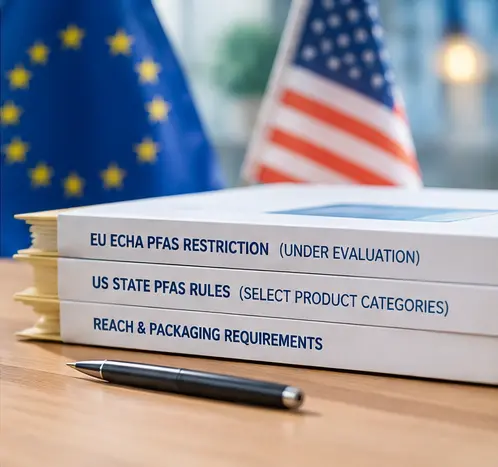 Plant-based option EU and US PFAS regulatory requirements for cat litter export compliance