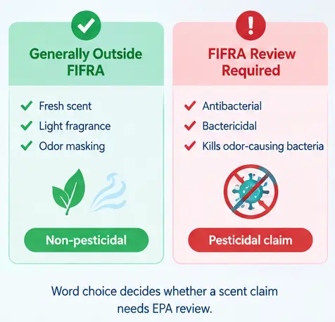 Cat litter scent claims comparing fragrance masking and antimicrobial claims