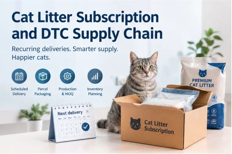 Cat litter subscription and DTC replenishment supply chain