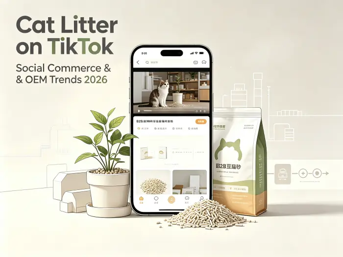 2026 TikTok social commerce and OEM trends for plant‑based cat litter industry overview