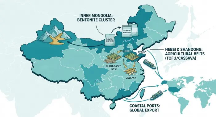 China's role in the global cat litter supply chain