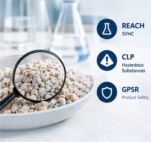 REACH and CLP assessment of cat litter formulation and chemical substances