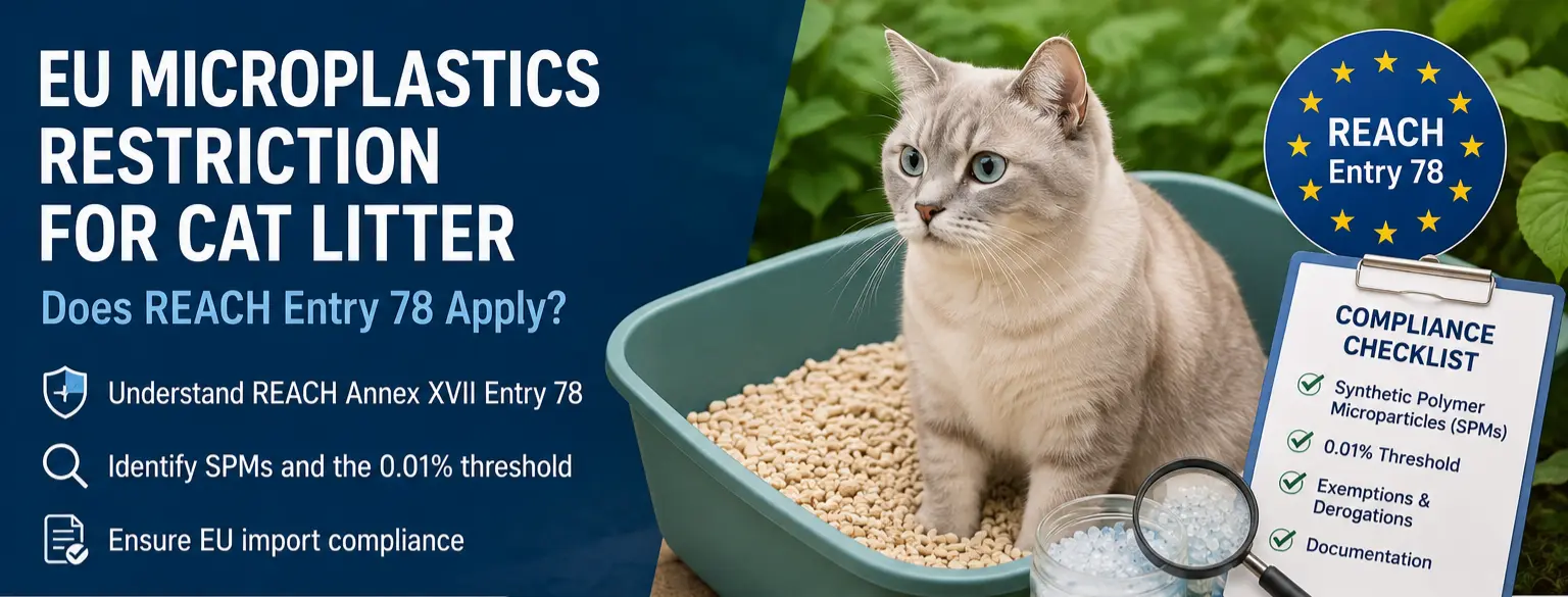 EU microplastics restriction and REACH Entry 78 for cat litter