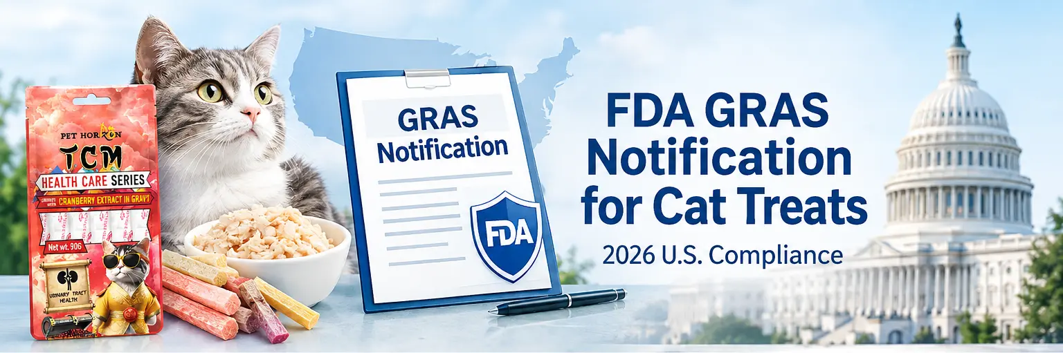 FDA GRAS notification proposal for cat treats and animal food ingredients in the U.S.