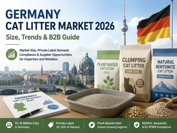 Germany cat litter market 2026 overview with private label and plant-based litter trends