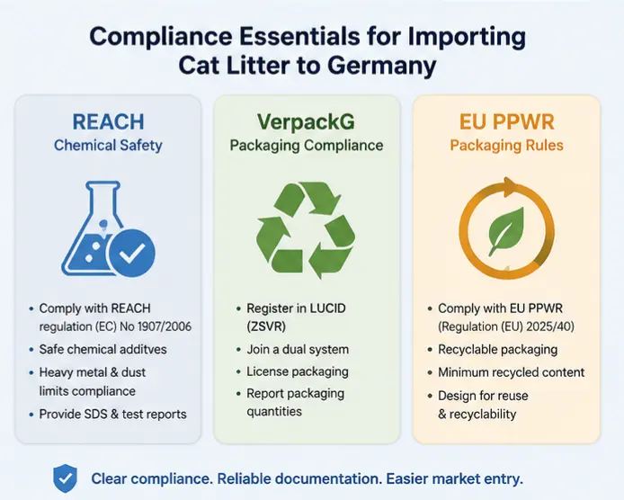 Germany cat litter compliance REACH VerpackG PPWR