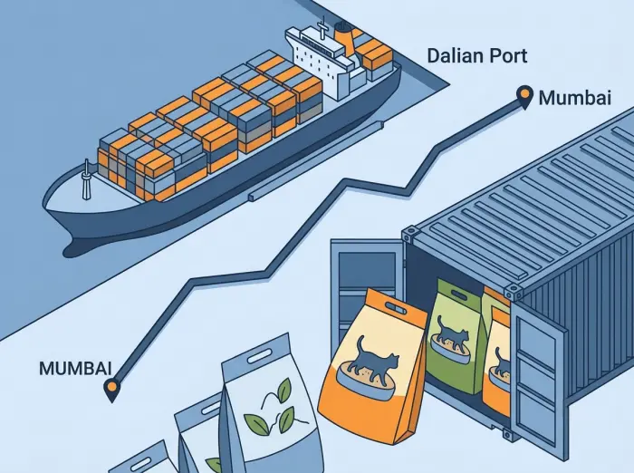 OEM cat litter sourcing from China to India