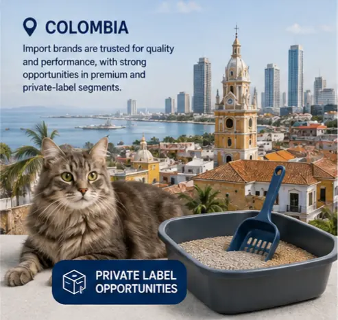 Colombia cat litter market and private-label opportunities