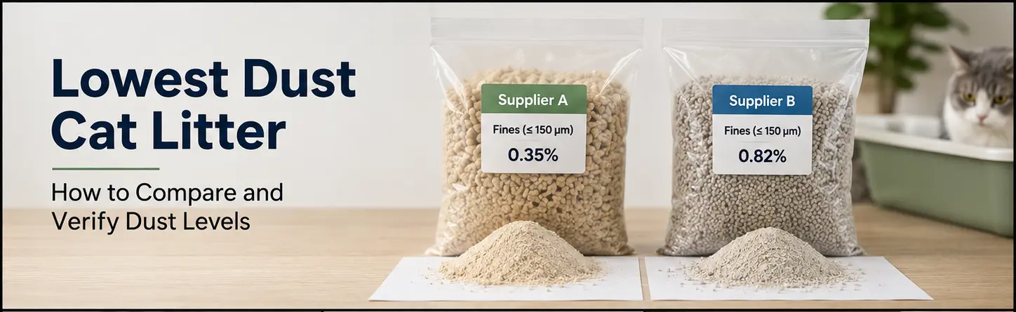 Comparison of cat litter dust levels using defined fines limits