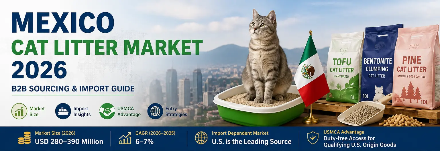 Mexico cat litter market 2026 overview for B2B sourcing and import