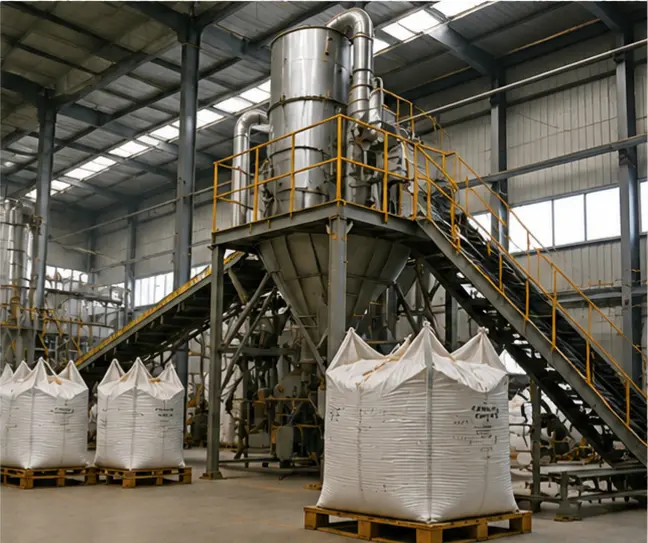 Industrial cat litter production facility for mixed cat litter manufacturing