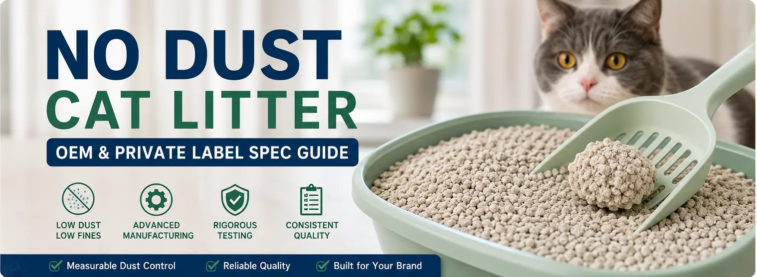 No dust cat litter for OEM and private label programs