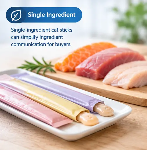 Cat sticks OEM specifications Single-ingredient cat sticks for OEM private-label production
