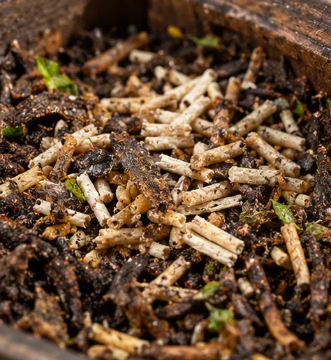 Tofu cat litter in a composting environment