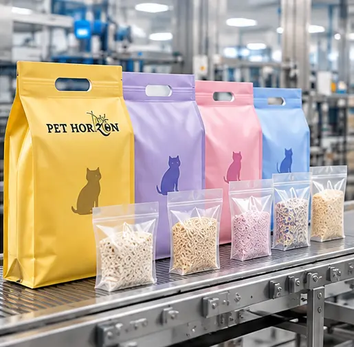 Tofu cat litter custom packaging and production for private label products