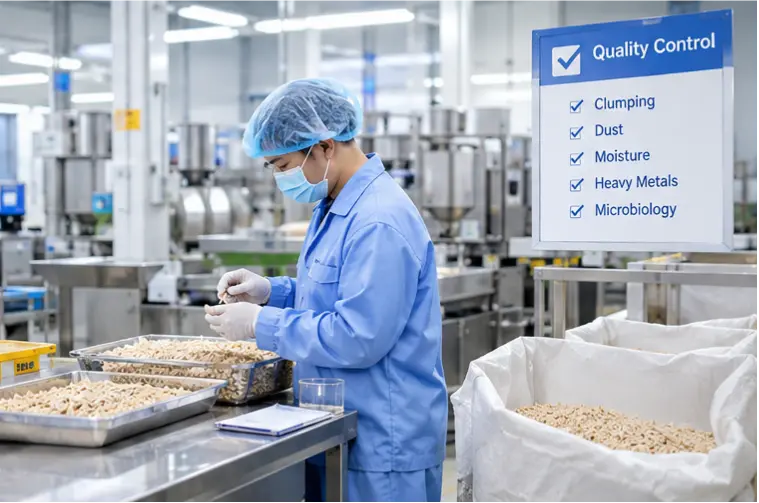Tofu cat litter factory quality control and batch inspection