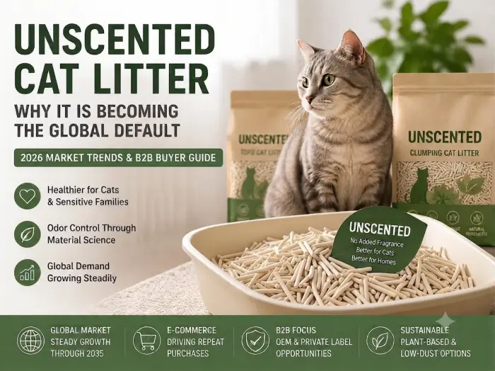 Unscented cat litter market trend with fragrance-free cat litter products and B2B sourcing opportunities