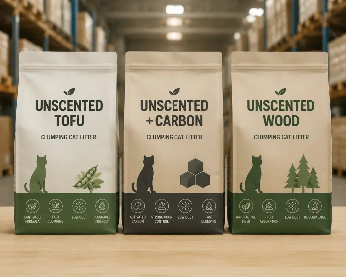 Unscented cat litter private label and OEM customization options